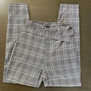 NWOT Plaid Paperbag Waist Pants